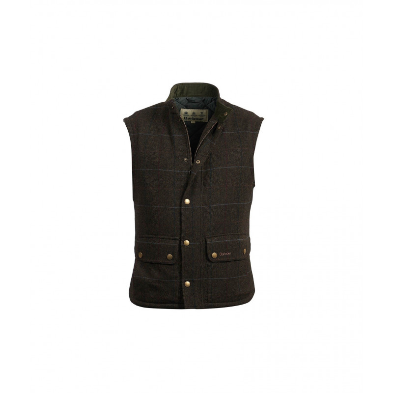 barbour tweed gilet