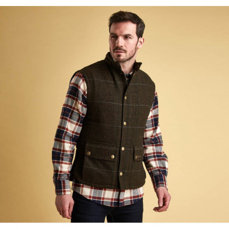 barbour tweed gilet