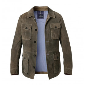 Veste En Daim Schneiders - Taille 52 - Marron - Style College - Occasion Parfait état - Homme